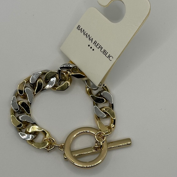 NWT Banana Republic Women's Mixed Metal Curb Chain Bracelet - Picture 6 of 6